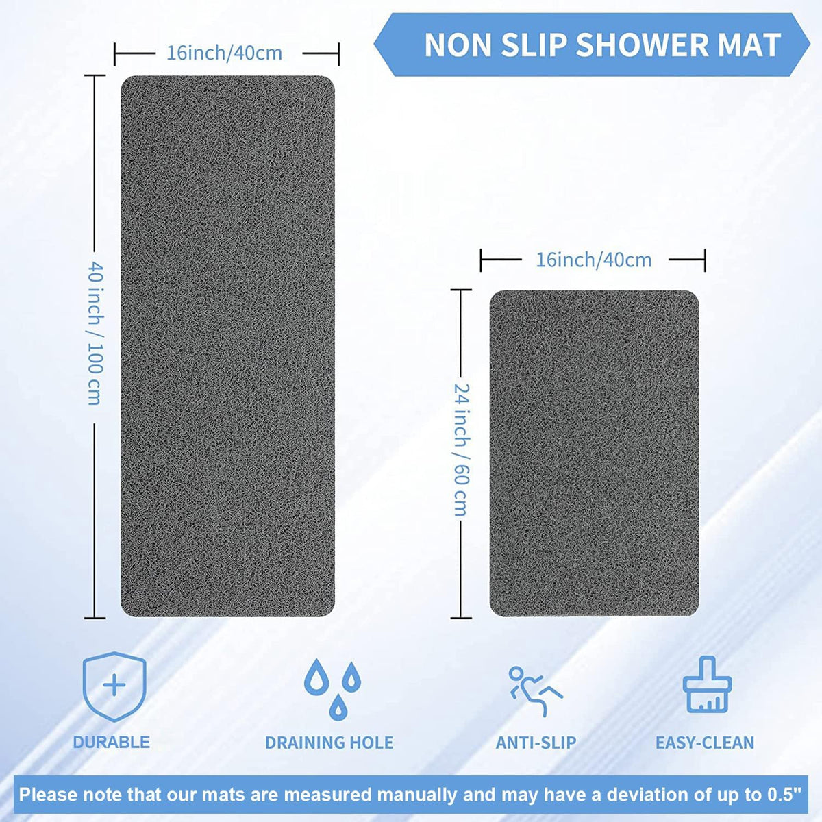 Non Slip Bathtub Mat,Anti Slip Shower Mat,Fast Drying Bath Tub Mats,Foot Scrubber Mat,Anti Slip Mat