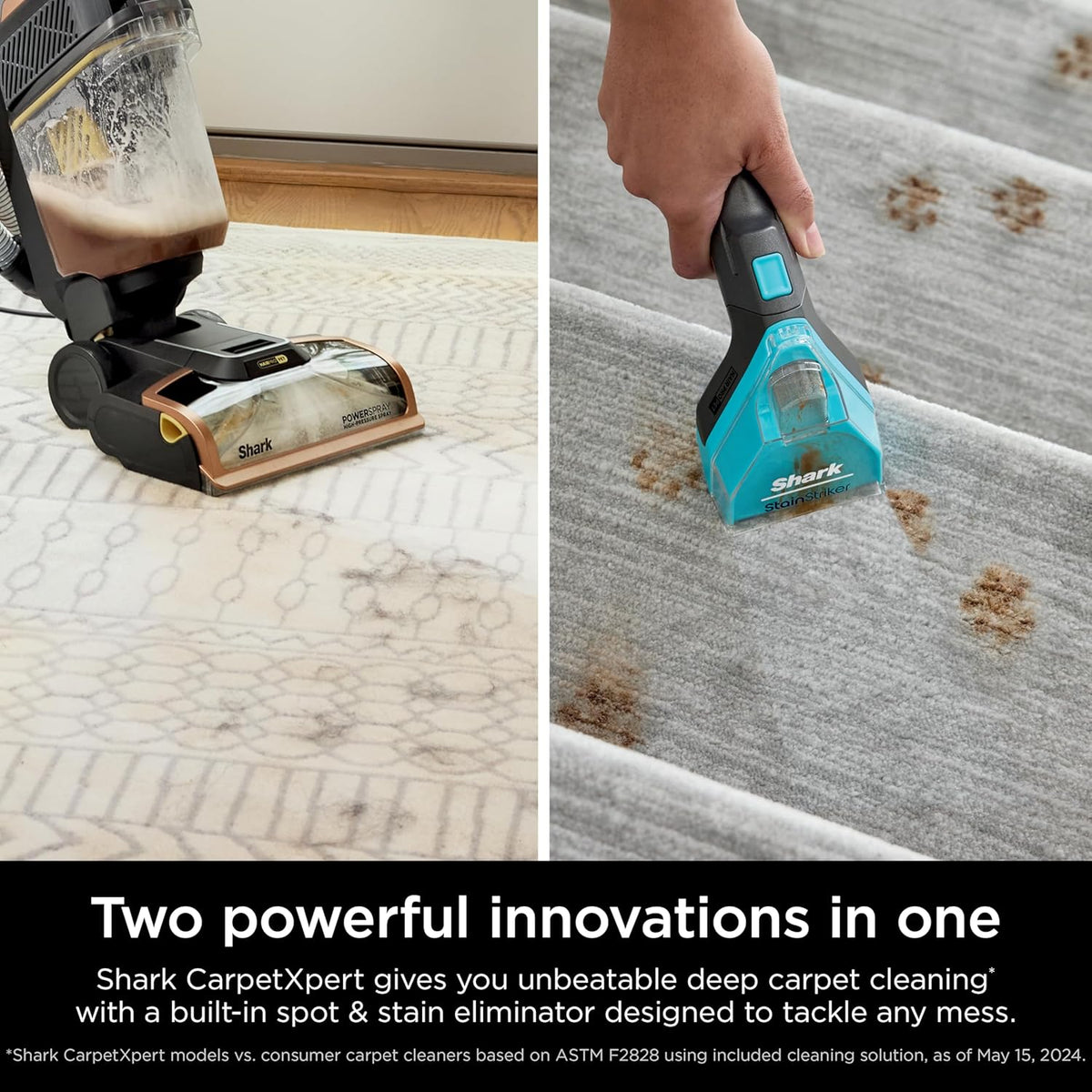 Shark CarpetXpert HairPro with StainStriker, Upright Carpet, Area Rug & Upholstery Cleaner, Perfect