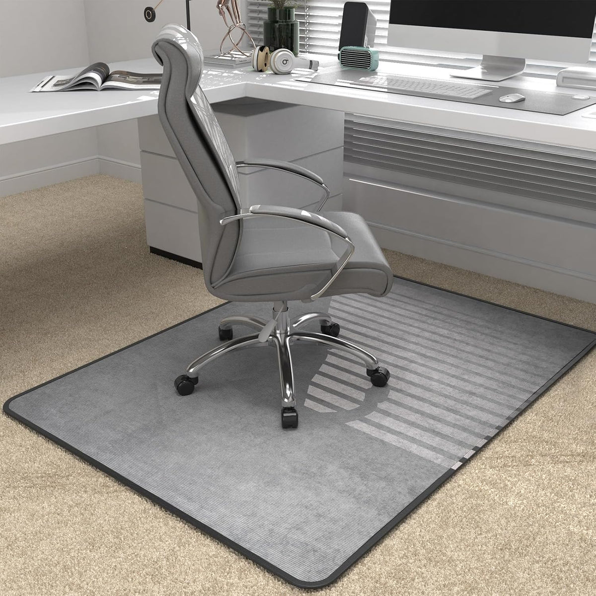 Heavy Duty Office Chair Mat for Carpet and Hardwood Floor Bohemian Desk Chair Mat Rug 36'' x 48''