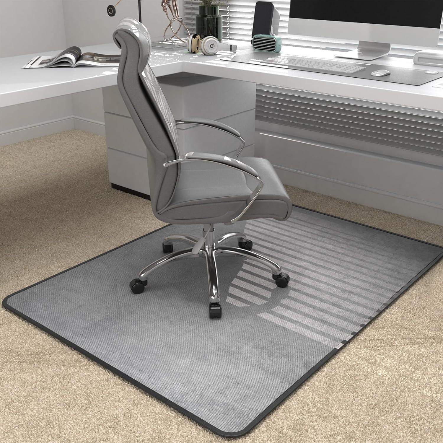 Heavy Duty Office Chair Mat for Carpet and Hardwood Floor Bohemian Desk Chair Mat Rug 36'' x 48''