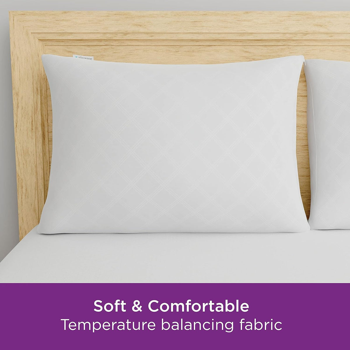 Set of 4 King AllerEase Pillow Protectors - Temperature Balancing, Allergist Recommended - Premium