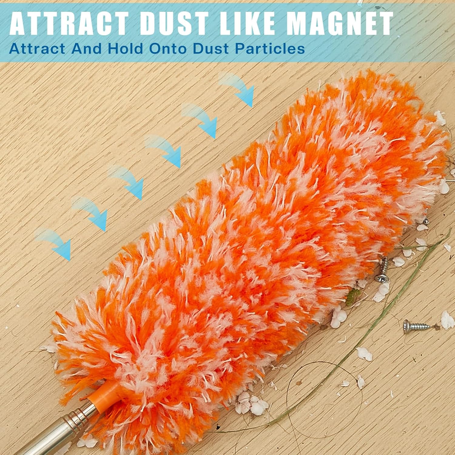 Tanlade 12 Pcs Microfiber Feather Duster for Cleaning 13-31 Inch Extendable Cobweb Dusters Ceiling