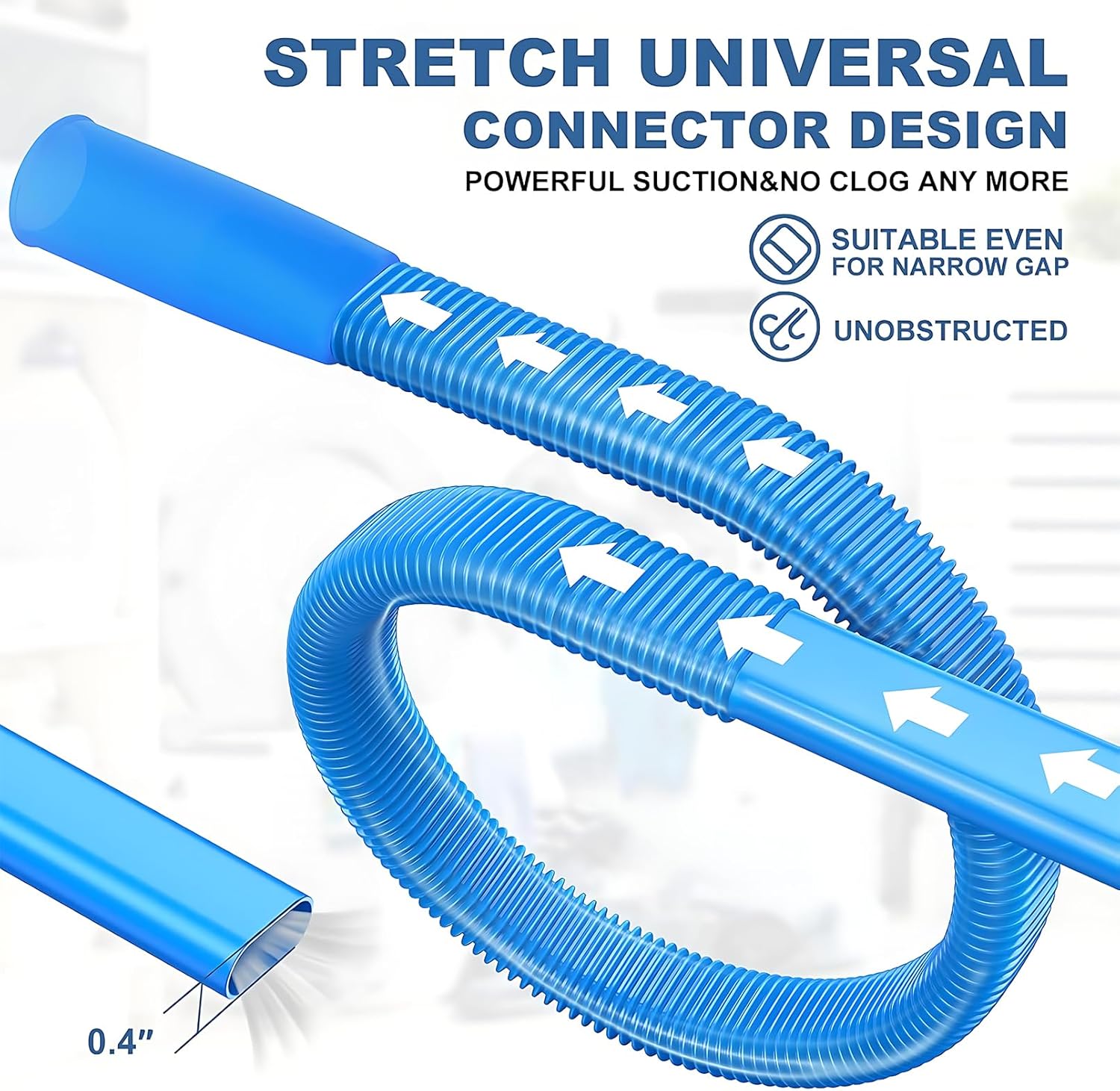 Upgraded Dryer Vent Cleaner Kit: Universal Vacuum Hose Attachment for Lint Removal |Fits All