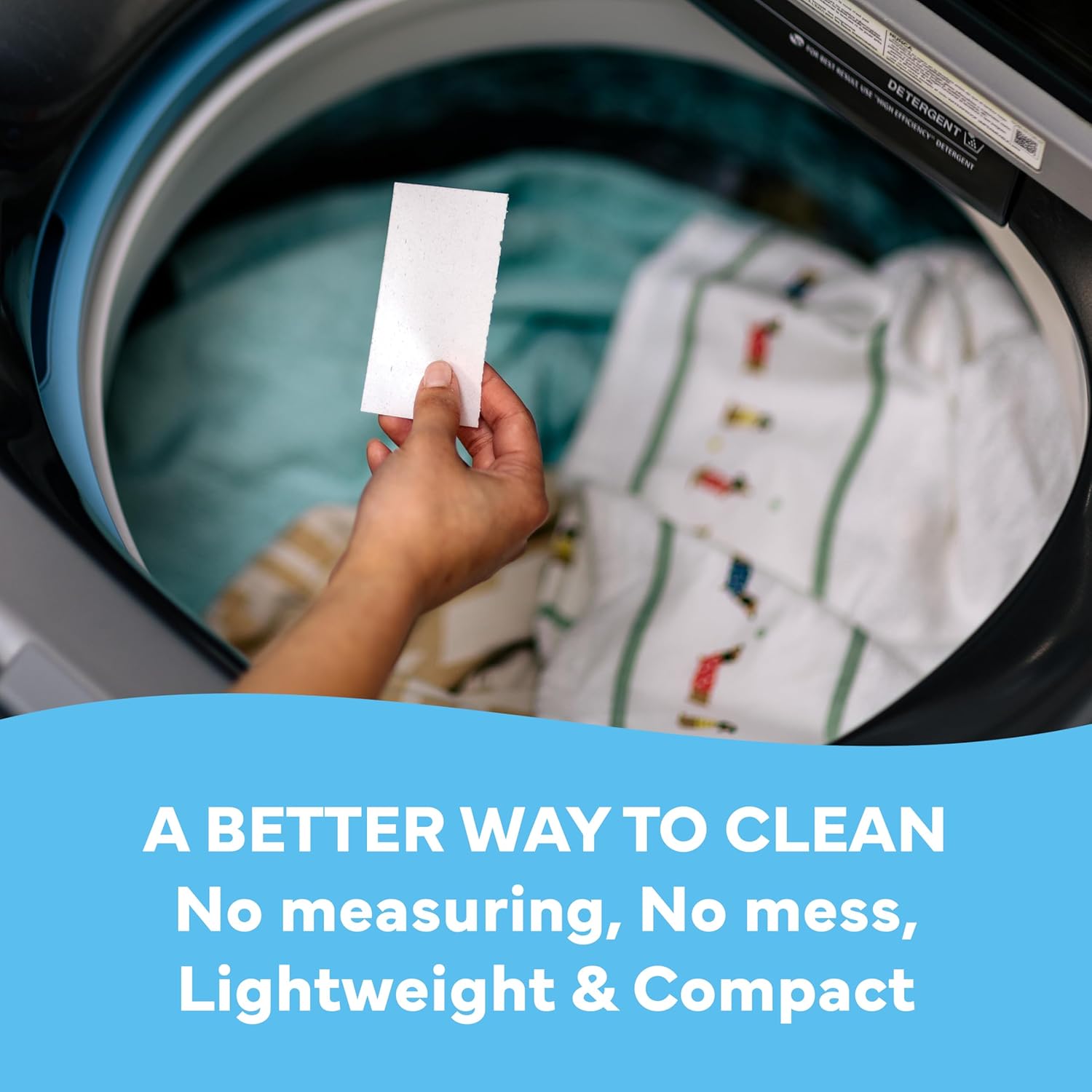 Tru Earth Compact Dry Laundry Detergent Sheets - Up to 64 Loads (32 Sheets) - Paraben-Free