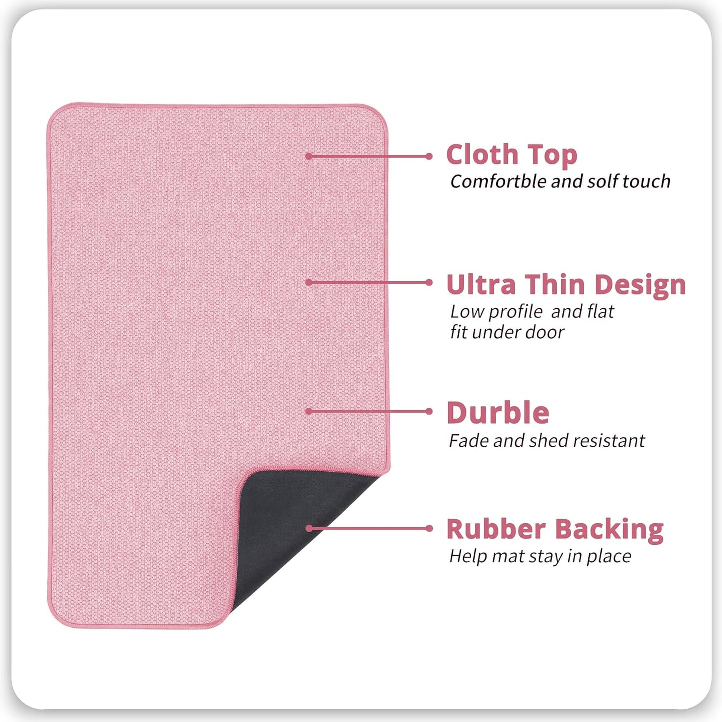 Bathroom Rugs Set 2 Pieces,Thin Bathroom Mats,Toilet Rugs,Quick Dry,Non-Slip,Machine Washable,Low