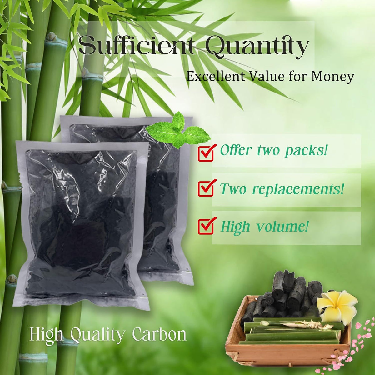 1.6 Pounds Activated Charcoal Filter Refill for FoodCycler Kitchen Waste Composters, Odor-Absorbing