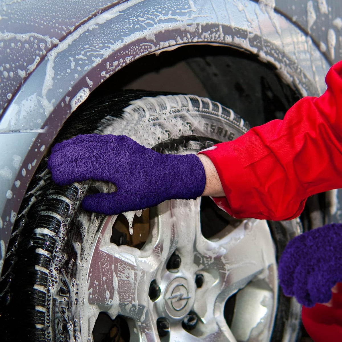 Bencailor 4 Pairs Microfiber Dusting Gloves Washable Reusable Cleaning Gloves Mittens for Plants
