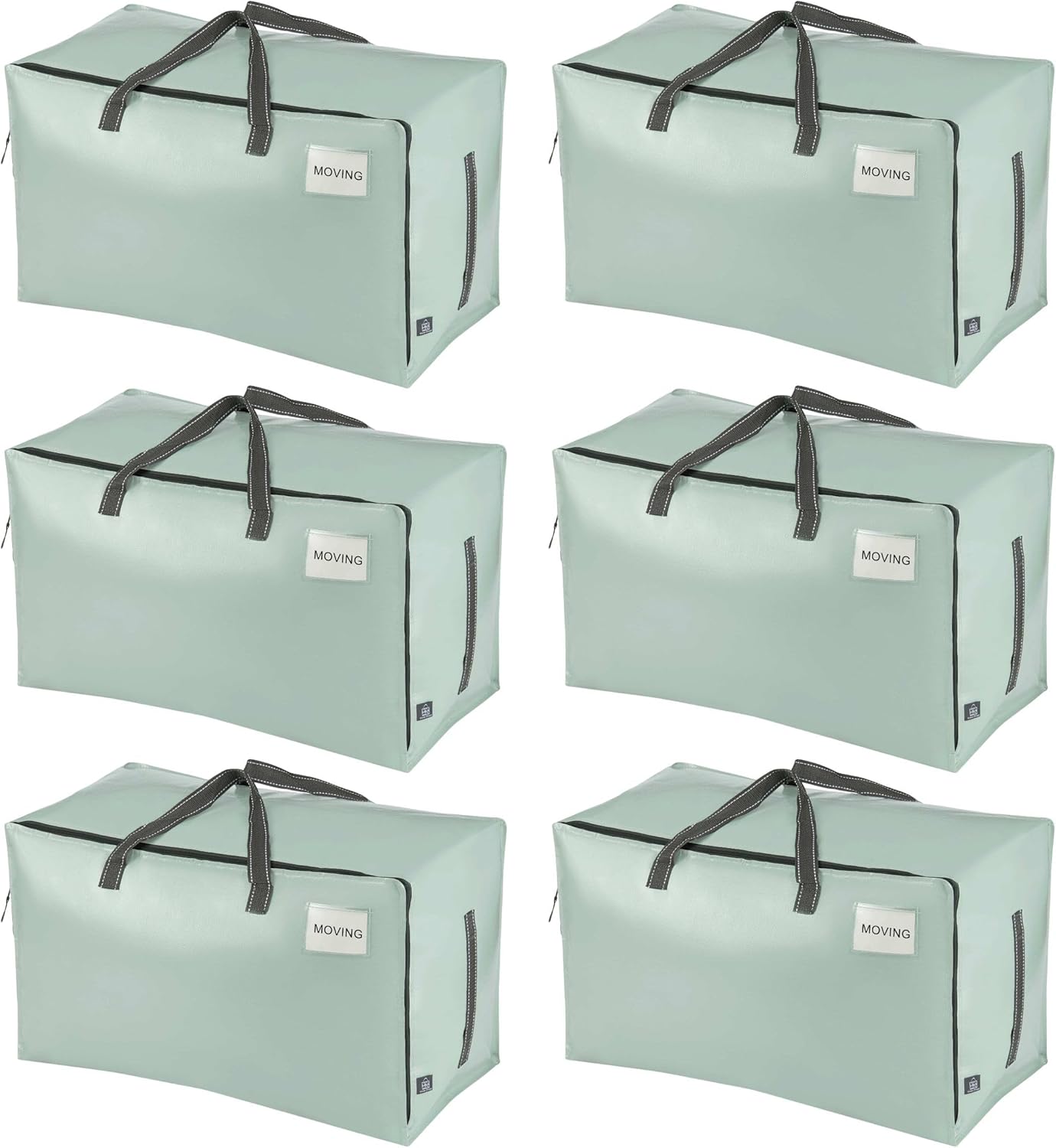 VENO 6 Pack Moving and Storage Bags, Heavy Duty, Alternative to Moving Boxes, Large Packing Totes