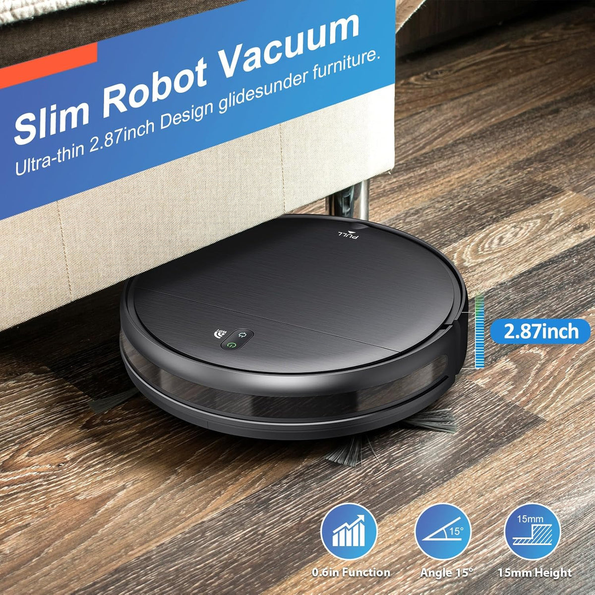 Robot Vacuum and Mop Combo, 2 in 1 Robotic Vacuum Cleaner with Schedule, App/Alexa/Voice Control