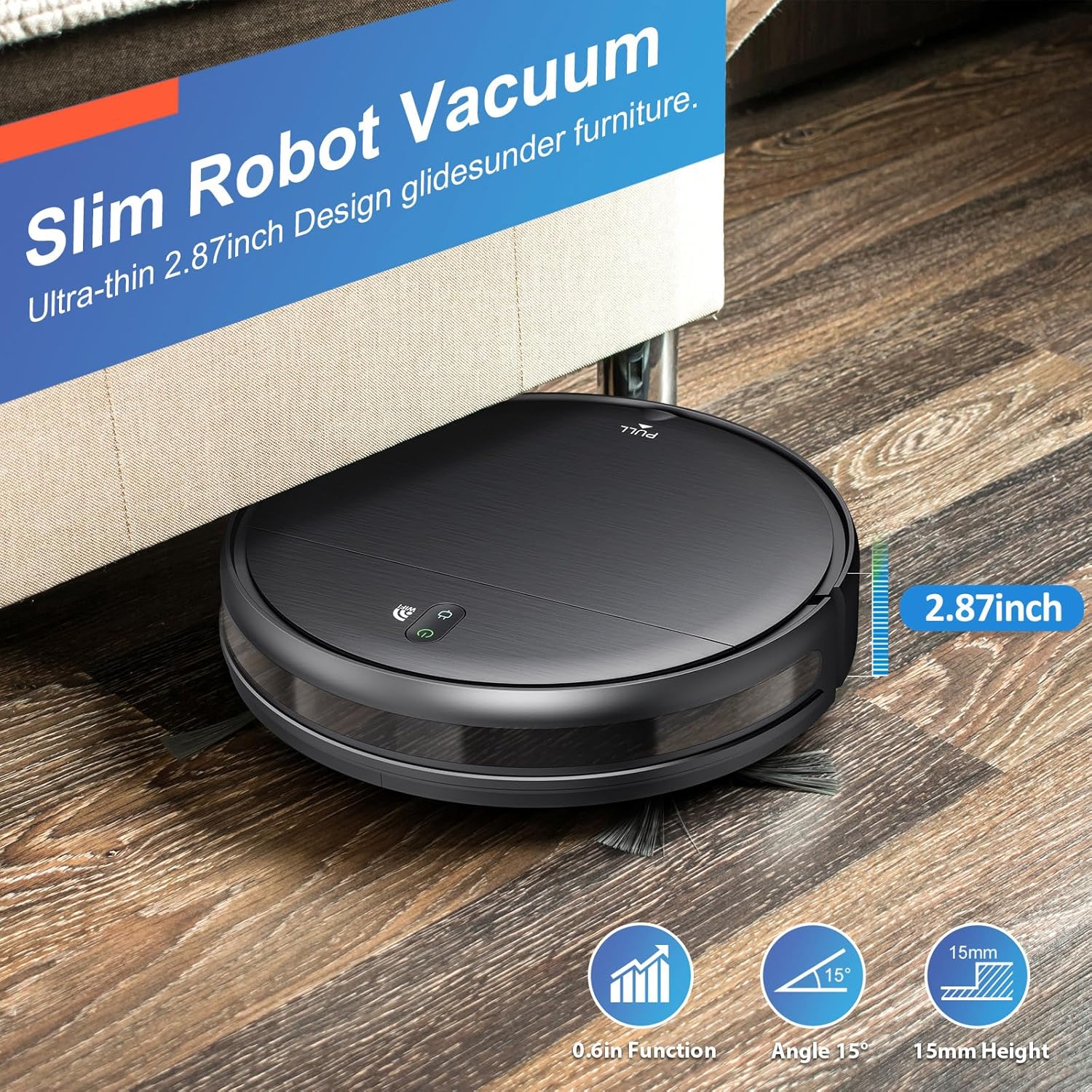 Robot Vacuum and Mop Combo, 2 in 1 Robotic Vacuum Cleaner with Schedule, App/Alexa/Voice Control