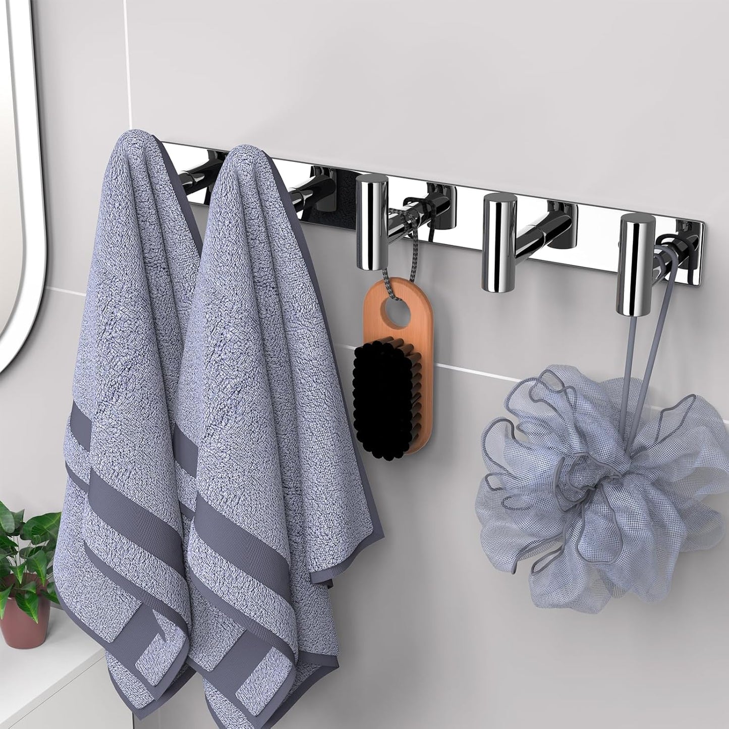 VAEHOLD Hat and Coat Wall Mount Rack - Hooks for Robes, Bags, Keys, and Towels - Bathroom Towel