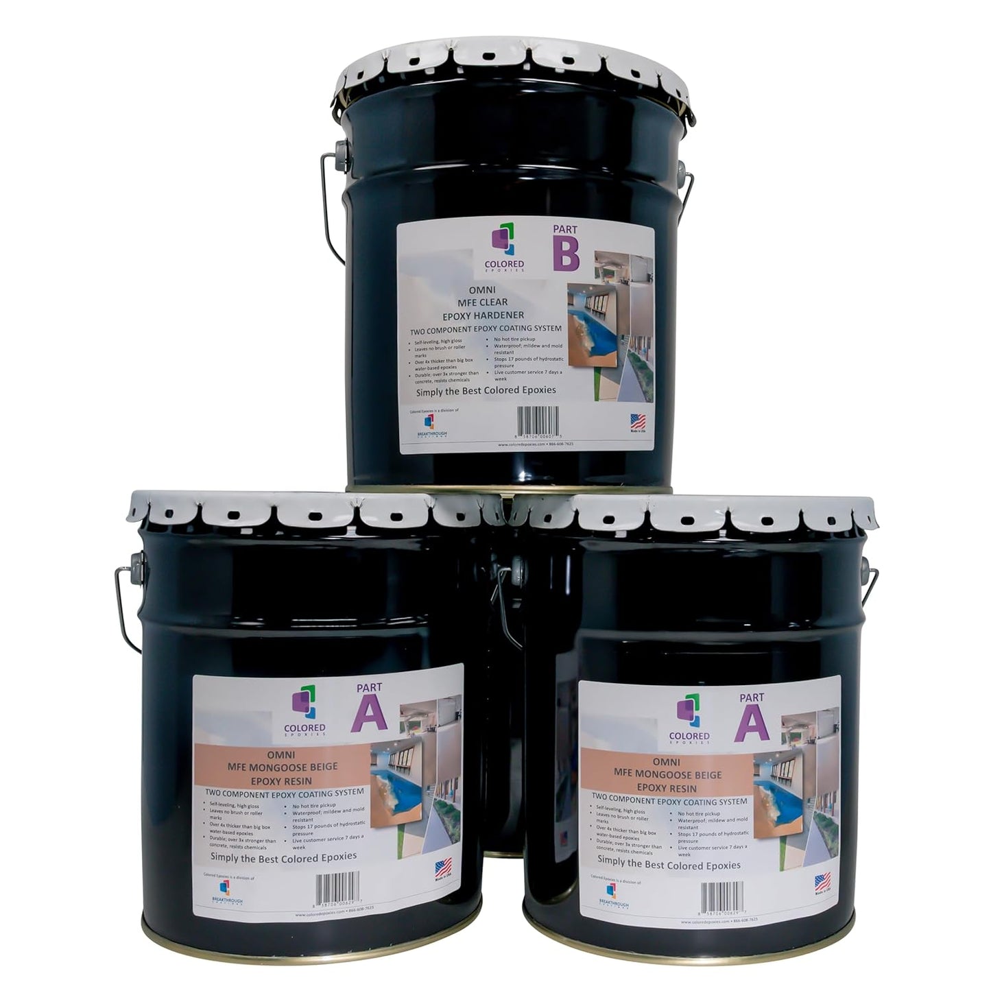Colored Epoxies Mongoose Beige Epoxy Resin Coating Made with Beautiful and Vibrant Pigments, 100%