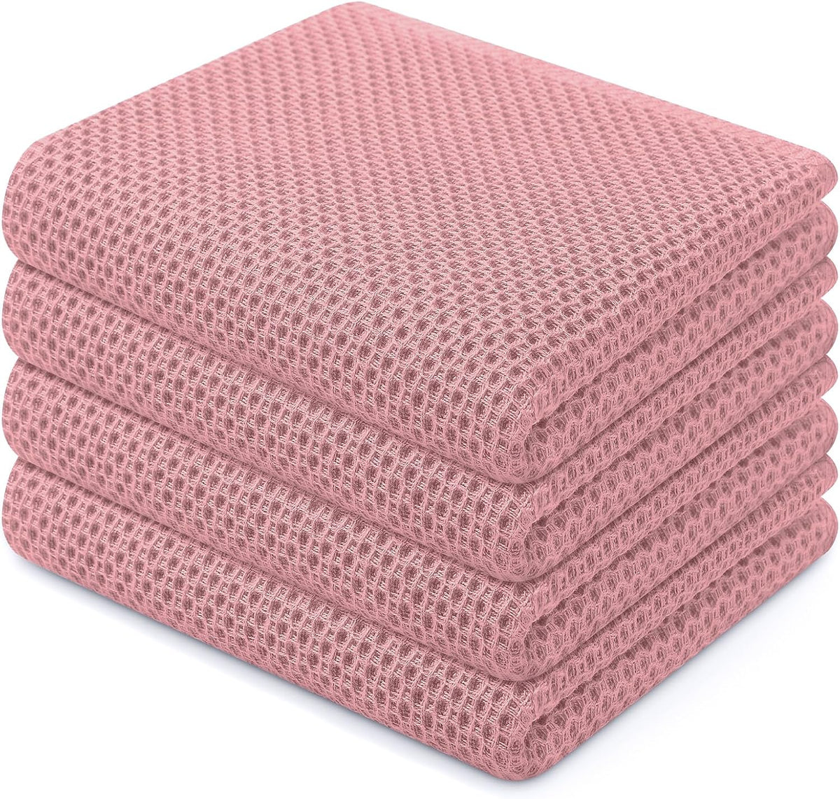 Homaxy 100% Cotton Waffle Weave Kitchen Dish Towels, Ultra Soft Absorbent Quick Drying Cleaning