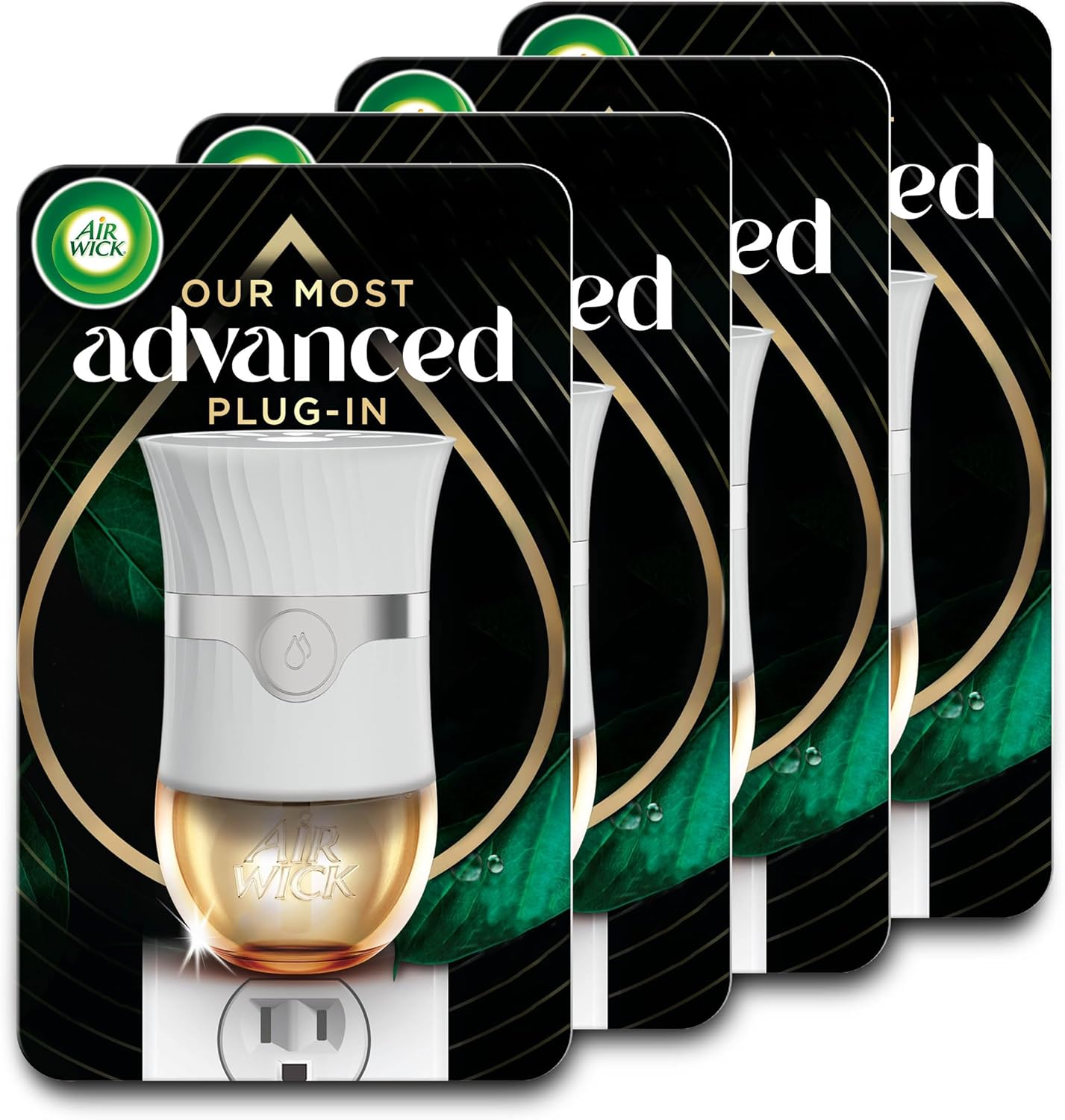 Air Wick Advanced Plug In Scented Oil Warmer, Advanced Gadget, Home Air Freshener (Pack of 4