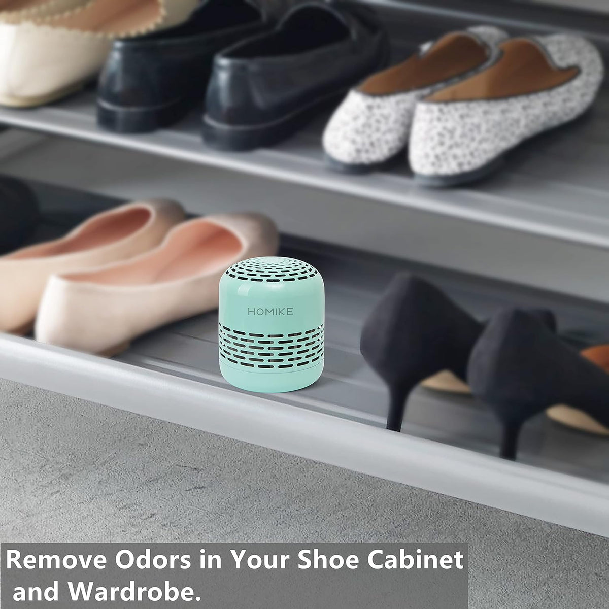 HOMIKE Refrigerator Deodorizer, Odor Eliminator,Last up to 10 Years for Car,Closet,Shoes