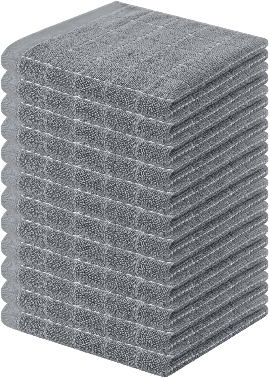 Homaxy 100% Cotton Terry Kitchen Dish Cloths, Ultra Soft and Absorbent Dish Towels for Kitchen