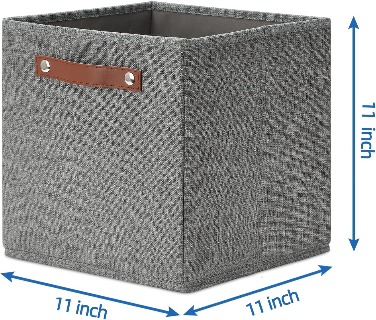 Temary 11 Inch Cube Storage Bins 4PCs Fabric Storage Cubes Storage Baskets Organizer with Handles