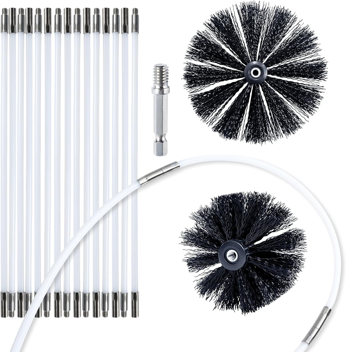 HOKLNUSE Dryer Vent Cleaner Kit Chimney Sweep Cleaning Tools Pellet Stove Cleaner Kit Air Dryer