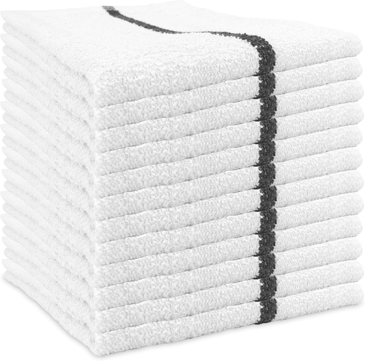 Arkwright Qwick Wick Bar Mop Towels - (Pack of 12) 100% Cotton Quick Dry Dishcloths, Super