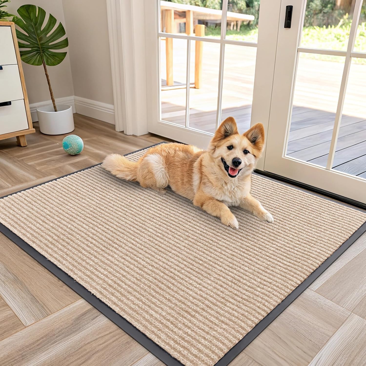 OLANLY Front Door Mat Indoor Outdoor Entrance, Waterproof Heavy Duty Doormat, Fade Resistant, Low