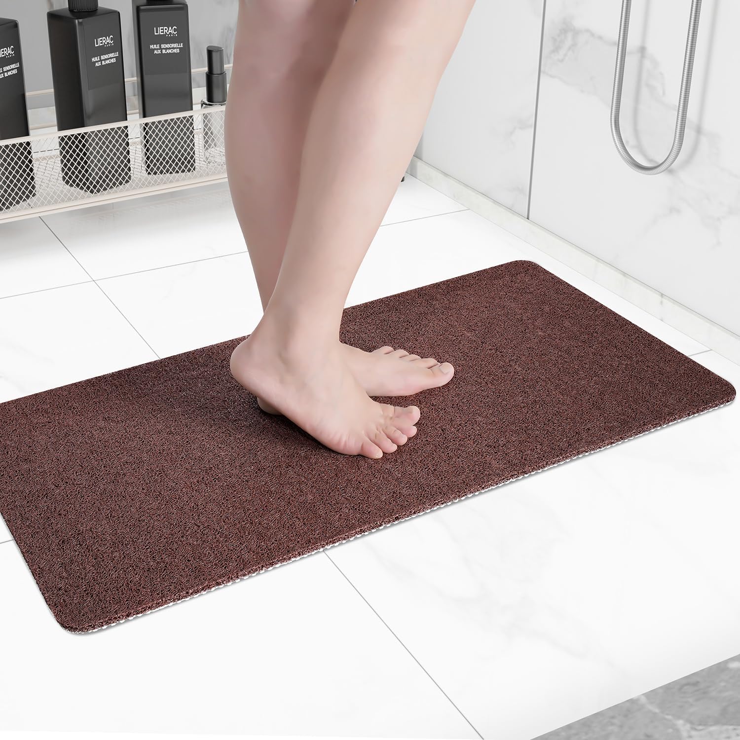 Non-Slip Bathtub Mat, Anti Slip Shower Mat, Fast Drying Bathtub Mats, Foot Scrubber Mat, Anti Slip
