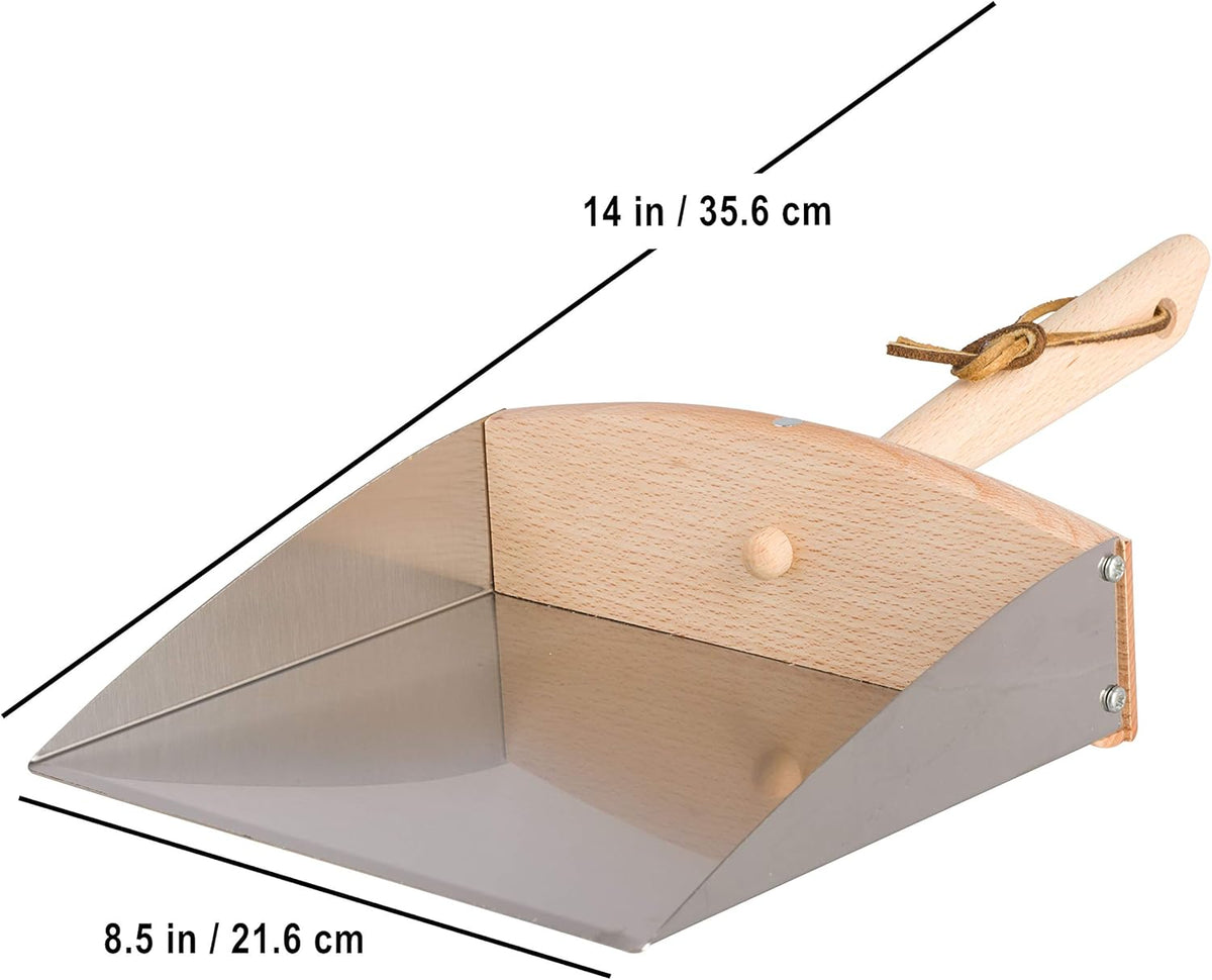 REDECKER Horsehair Fiber Hand Brush and Dust Pan Set, Heavy Duty Broom and Dustpan Combo for Home