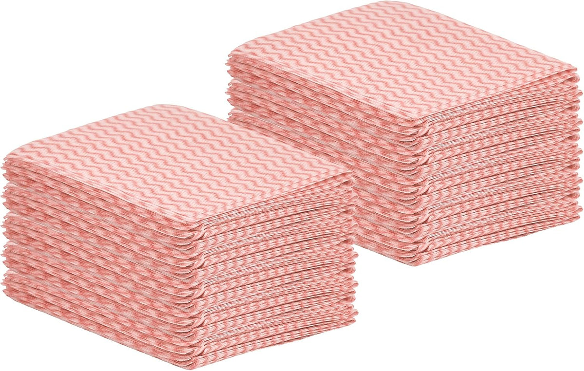 Superio Handy Wipes For Kitchen - Red Reusable Multi-Purpose Heavy-Duty Cleaning cloth for house