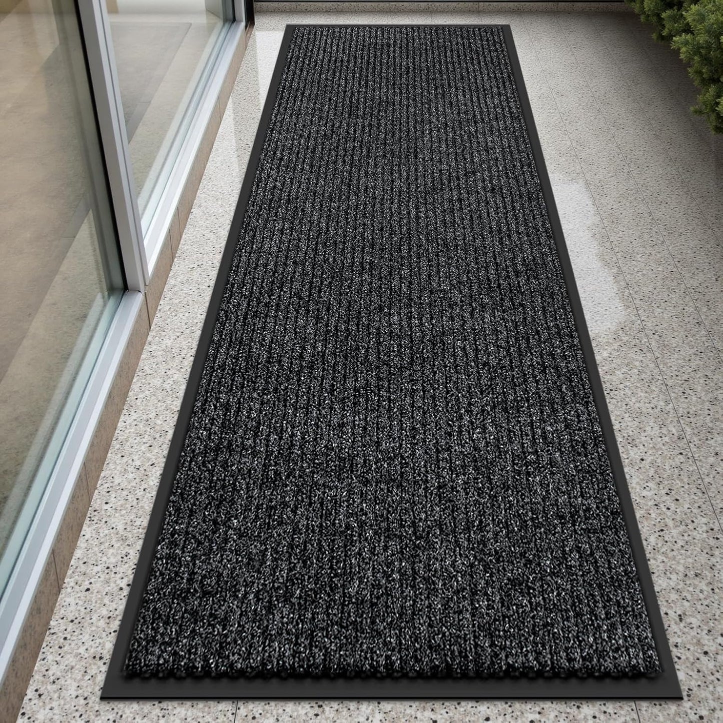 Vicwe Indoor Outdoor Door Mat, 3'x6' Heavy Duty Front Door Mat, Non-Slip Washable Doormats Entrance