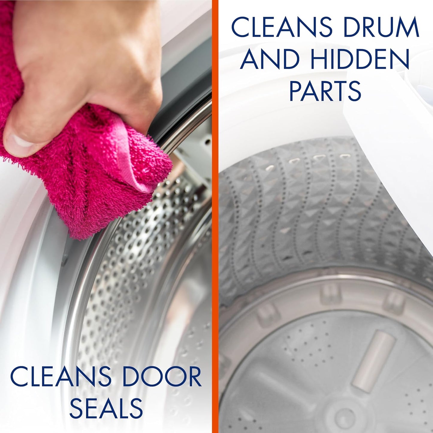 Glisten Washing Machine Cleaner, Helps Remove Odor, Buildup, and Limescale, Fresh Scent, Made in