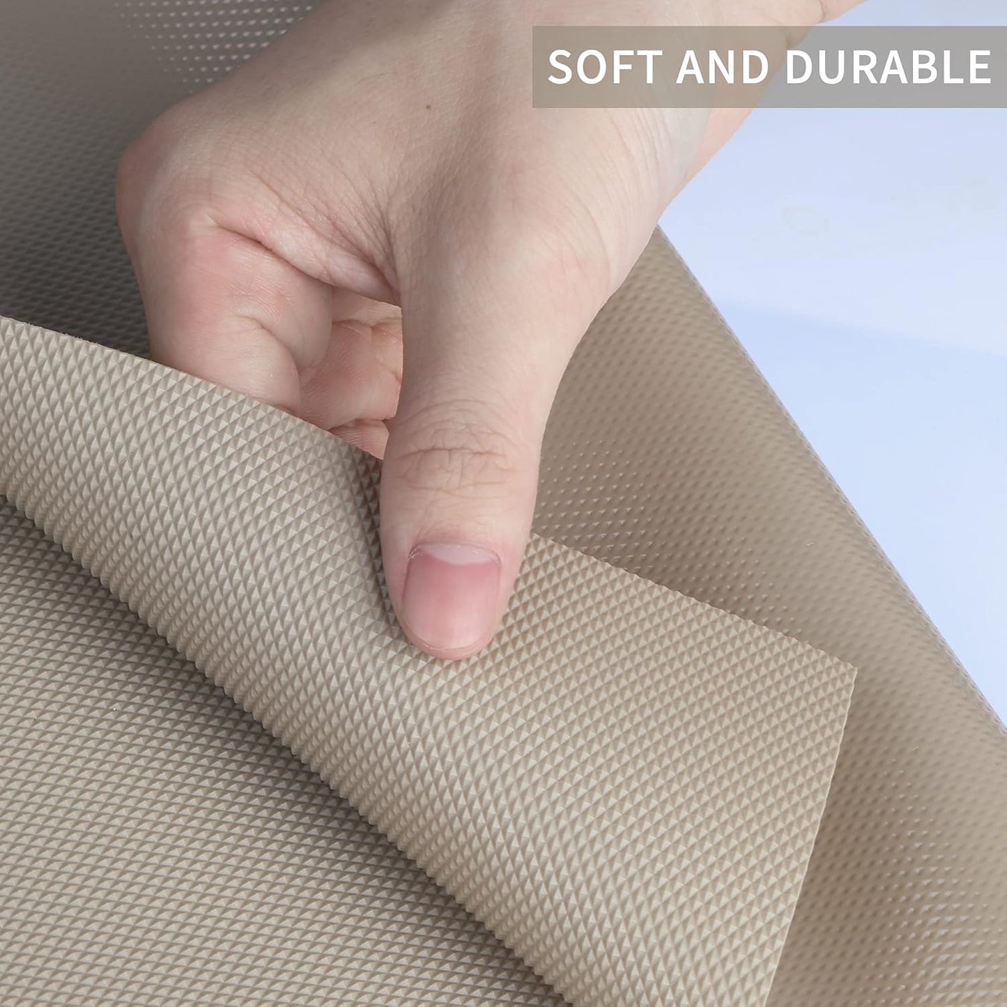 Kitchen Shelf Liner Drawer Liners, Non-Adhesive Refrigerator Liners Waterproof Fridge Mats with