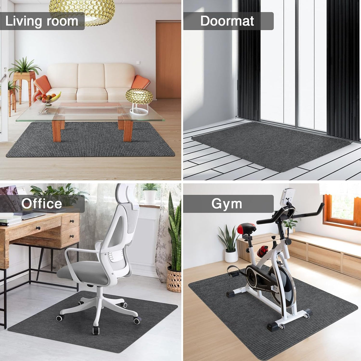 Placoot Desk Chair Mat for Hardwood Floor & Tile 55"x35" Office Chair Mat for Rolling Chairs Large