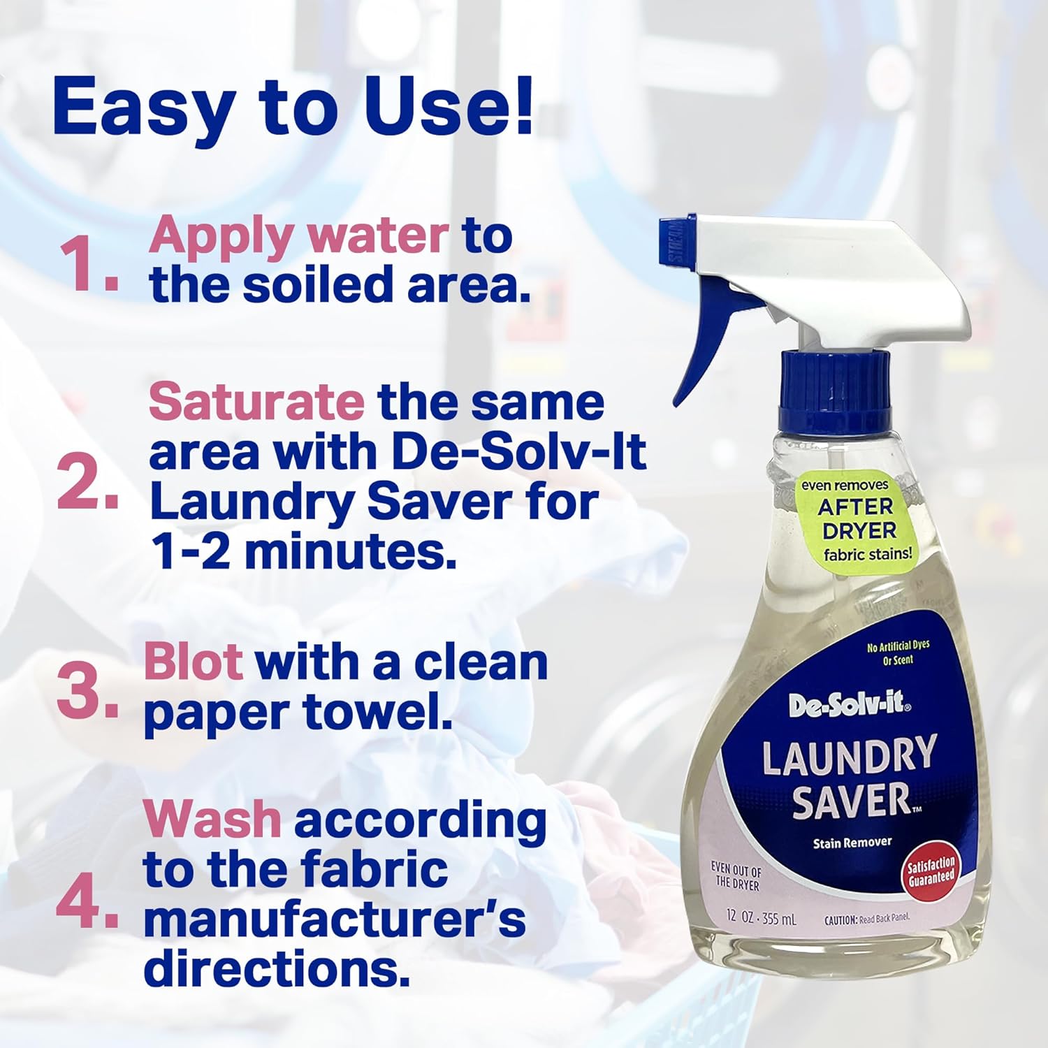 De-Solv-it Orange-Sol Laundry Saver, Instant Stain Remover for Laundry, Hair and Skin-Safe