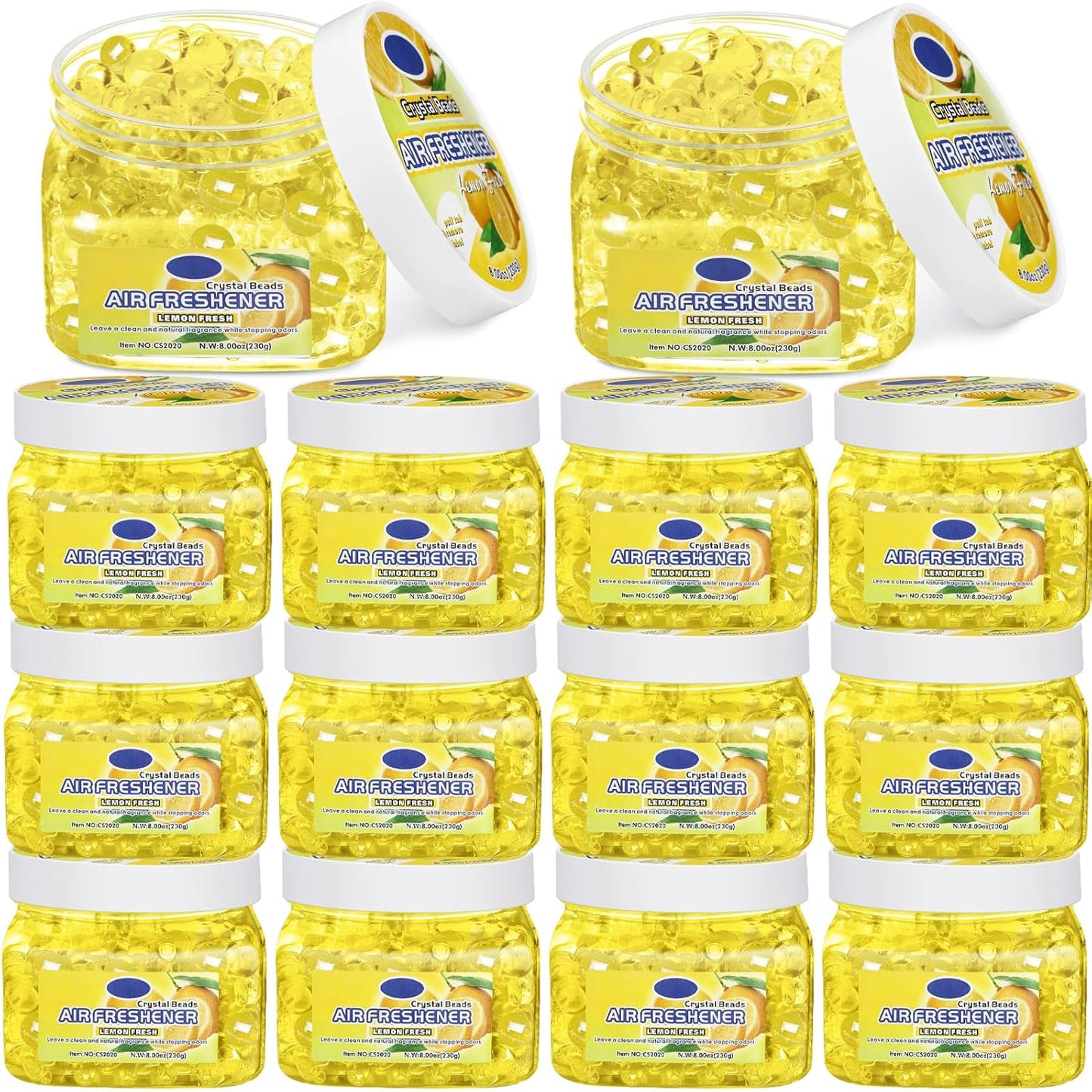 12 Pcs Air Freshener Gel Bulk Odor Eliminator Gel Beads 8 oz Long Lasting Air Freshener Beads