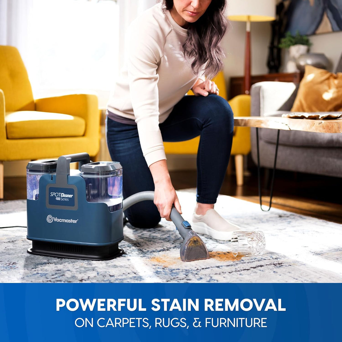 Vacmaster SCB301 400 Series Portable Carpet & Upholstery Spot Cleaner Machine, 15Kpa Power Suction