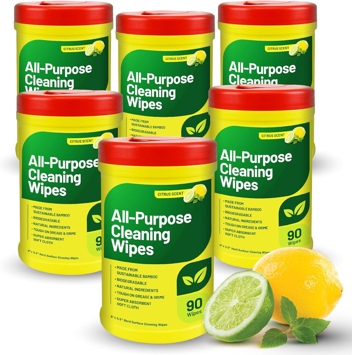 RTS Companies Inc All-Purpose Cleaning Wipes, Citrus Scent, Biodegradable, Multi-Surface, 90 Wipes