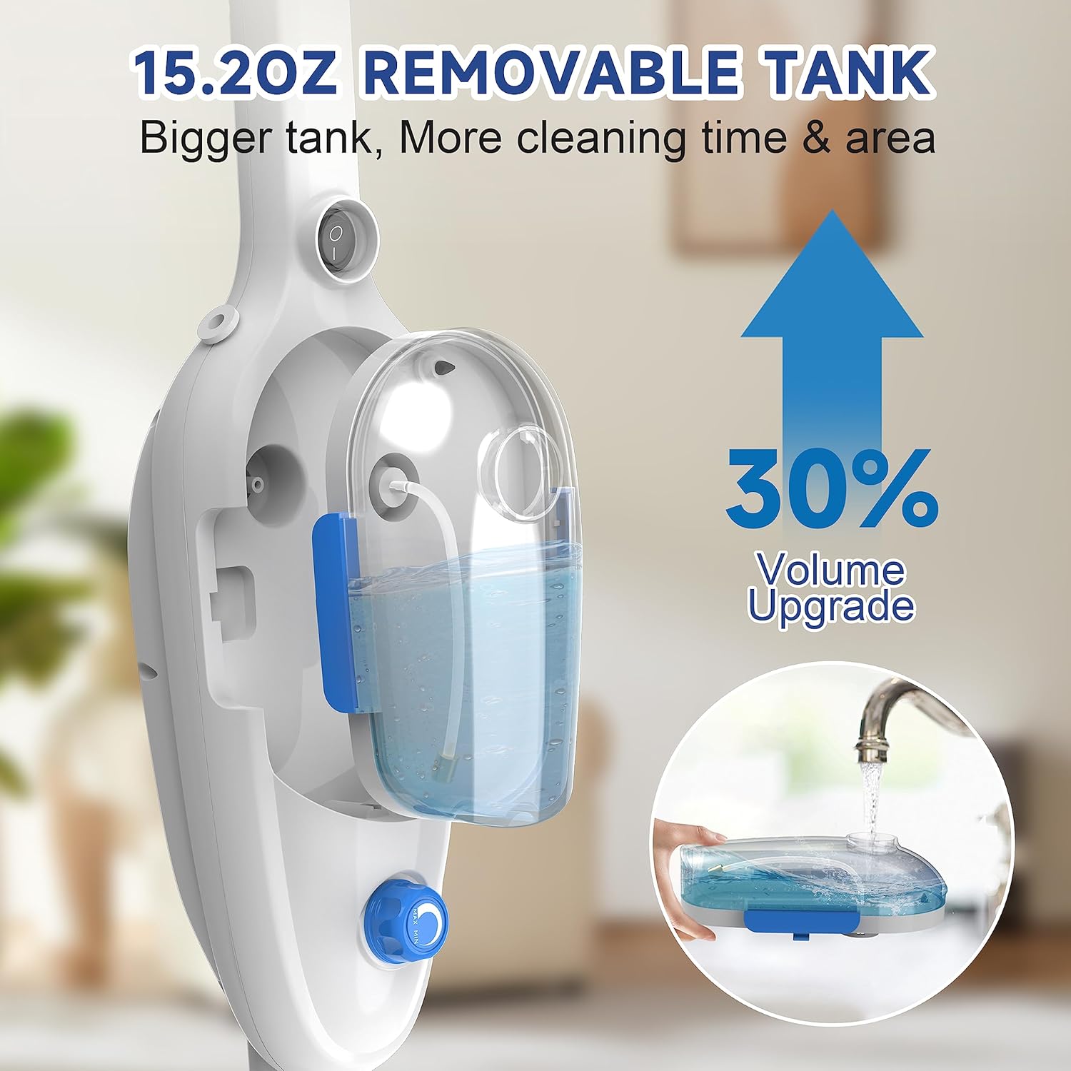 Steam Mop for Floor Cleaning, 10in1 Multi Purpose Handheld Steamer Cleaner Detachable for Vinyl
