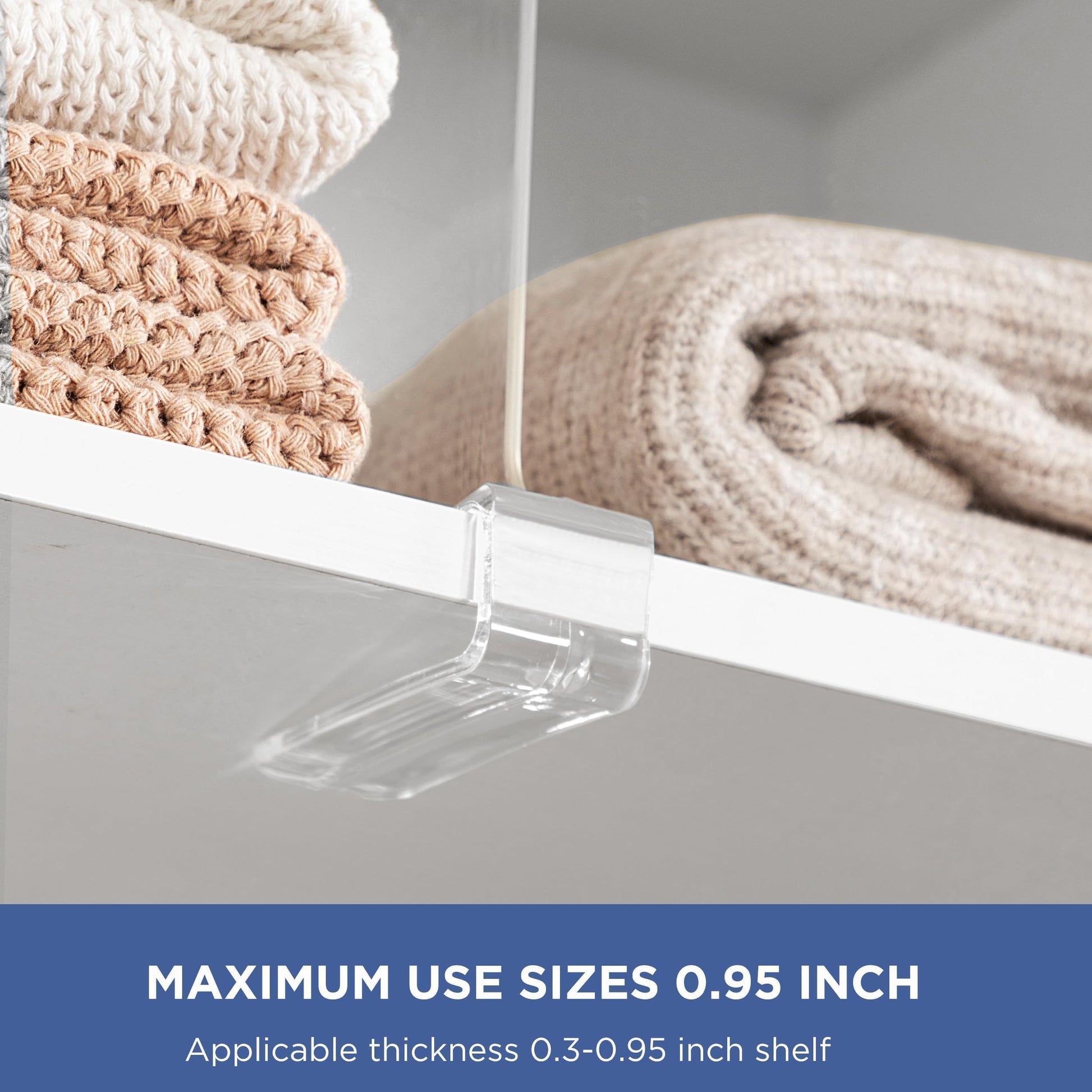HBlife 6 Pack Closet Organizers and Storage, Clear Shelf Dividers, Vertical Purse Organizer for