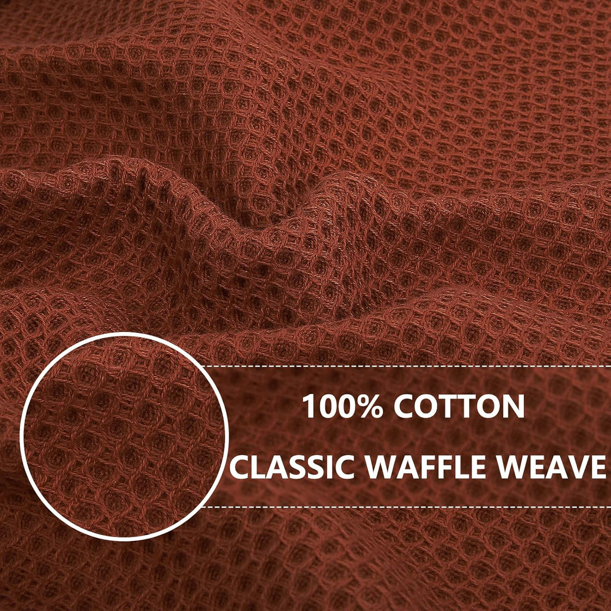 Homaxy 100% Cotton Waffle Weave Kitchen Dish Cloths, Ultra Soft Absorbent Quick Drying Dish Towels