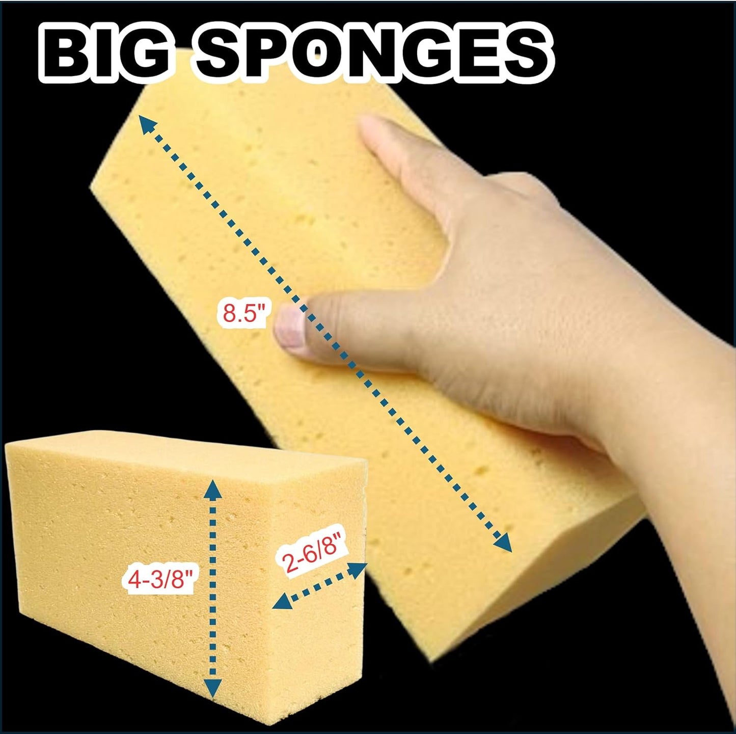 Car Wash Sponges, 5 Pack, Extra Soft Coral, Scratch Free, 8.3x4.38x2.8 inches, Great for Sensitive