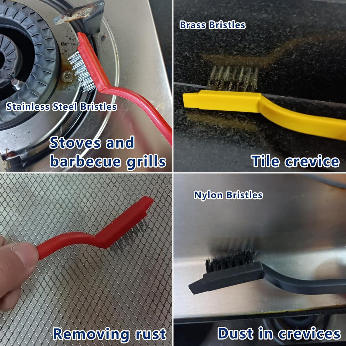 11Pcs Crevice Cleaning Brush,Gap Cleaning Brush with Long Handle,Small Gap Cleaning Brush for
