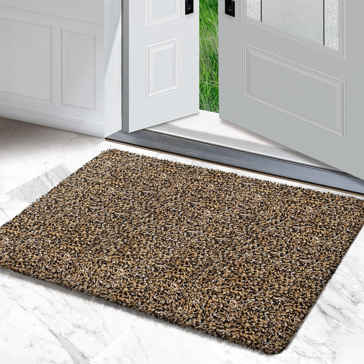 Premium Microfiber Indoor Door Mat – 24"x36" Washable Entry Mat, Non-Slip, Waterproof Backing