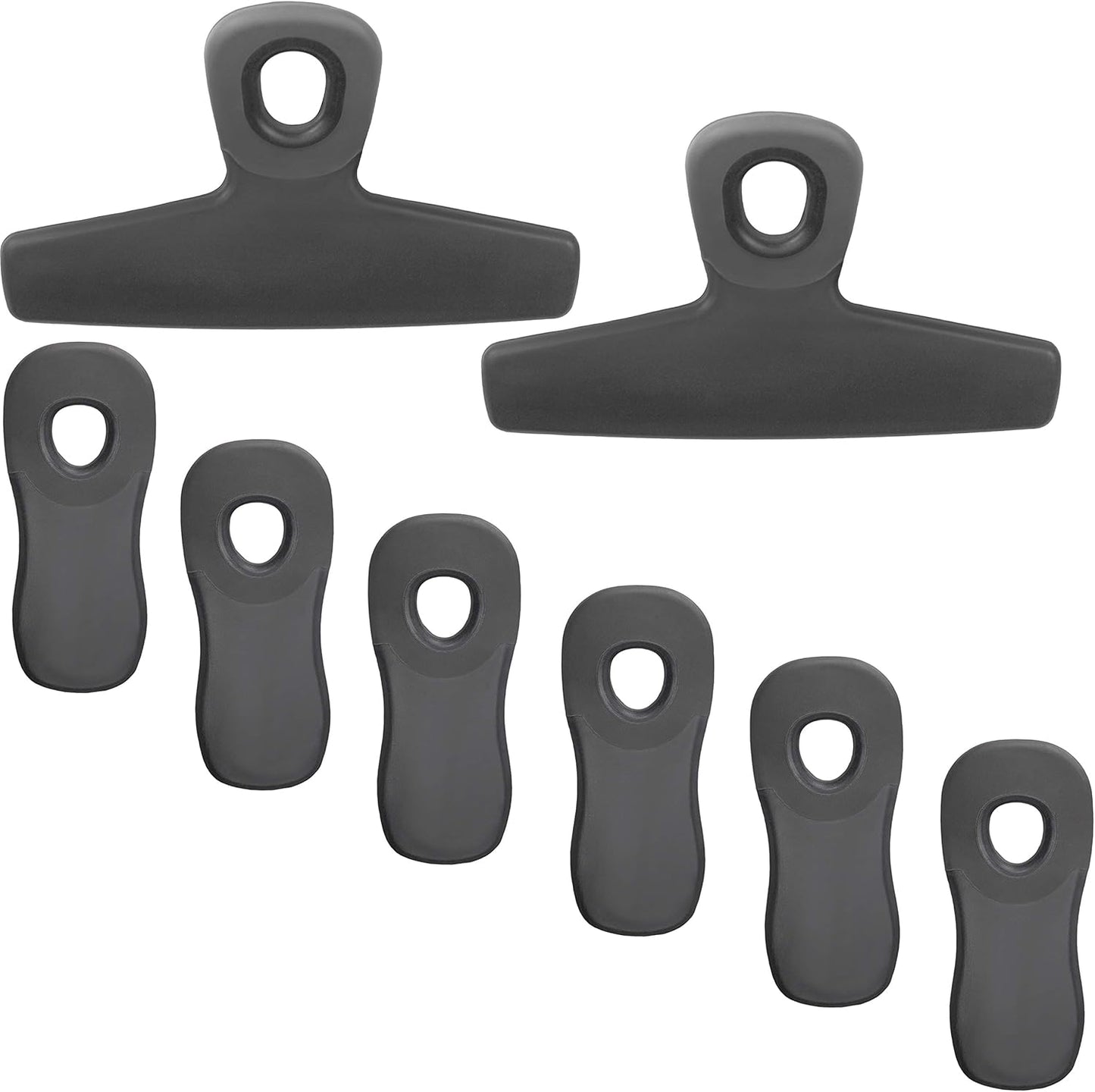 COOK WITH COLOR Bag Clips, Heavy Duty Chip Clip and Refrigerator Magnet Clips for Food Storage with