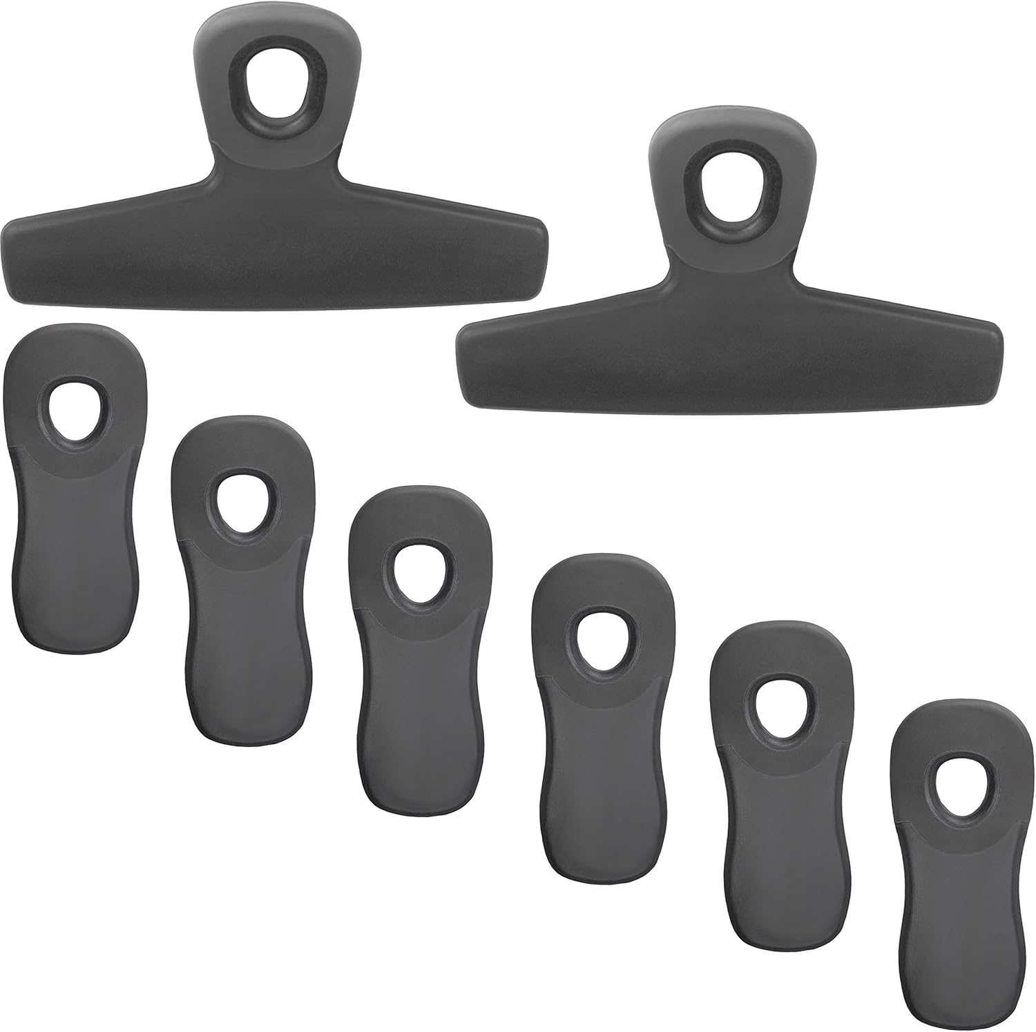 COOK WITH COLOR Bag Clips, Heavy Duty Chip Clip and Refrigerator Magnet Clips for Food Storage with
