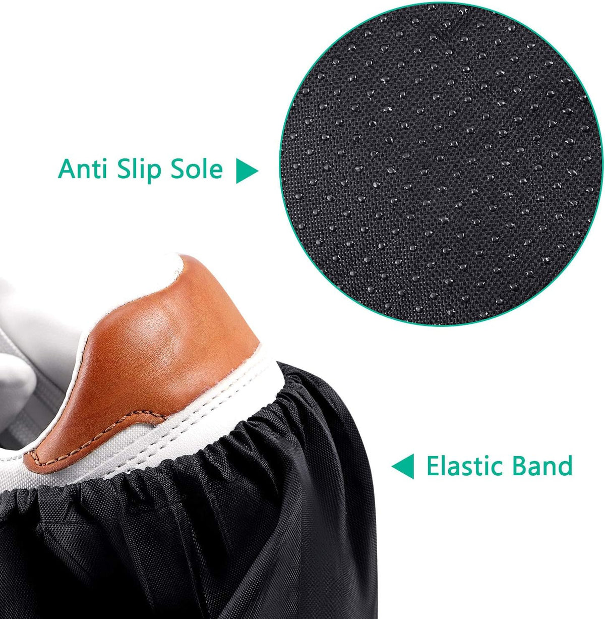 Frienda 8 Pairs Non Slip Reusable Shoe Covers Waterproof Boot Covers for Household Carpet Floor
