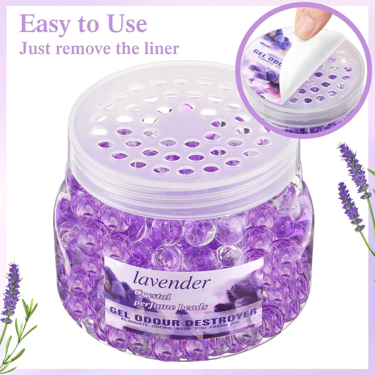Timgle 12 Pack Odor Eliminator Gel Beads Bulk 10 Ounces Air Freshener Gel Beads Odor Eliminator for