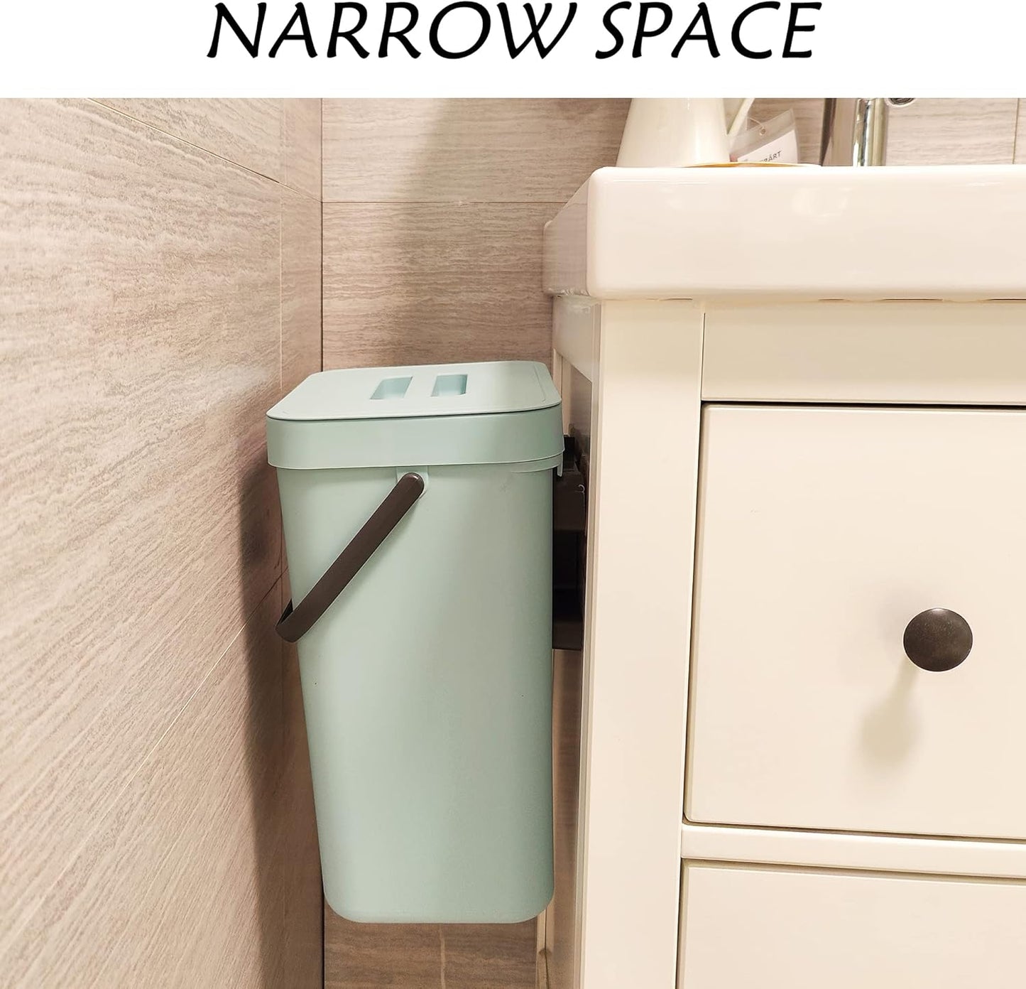 stonespace Compost Bin Kitchen, Under Sink Compost Bin Indoor Sealed, 3.2 Gallon/12L Compost Bucket