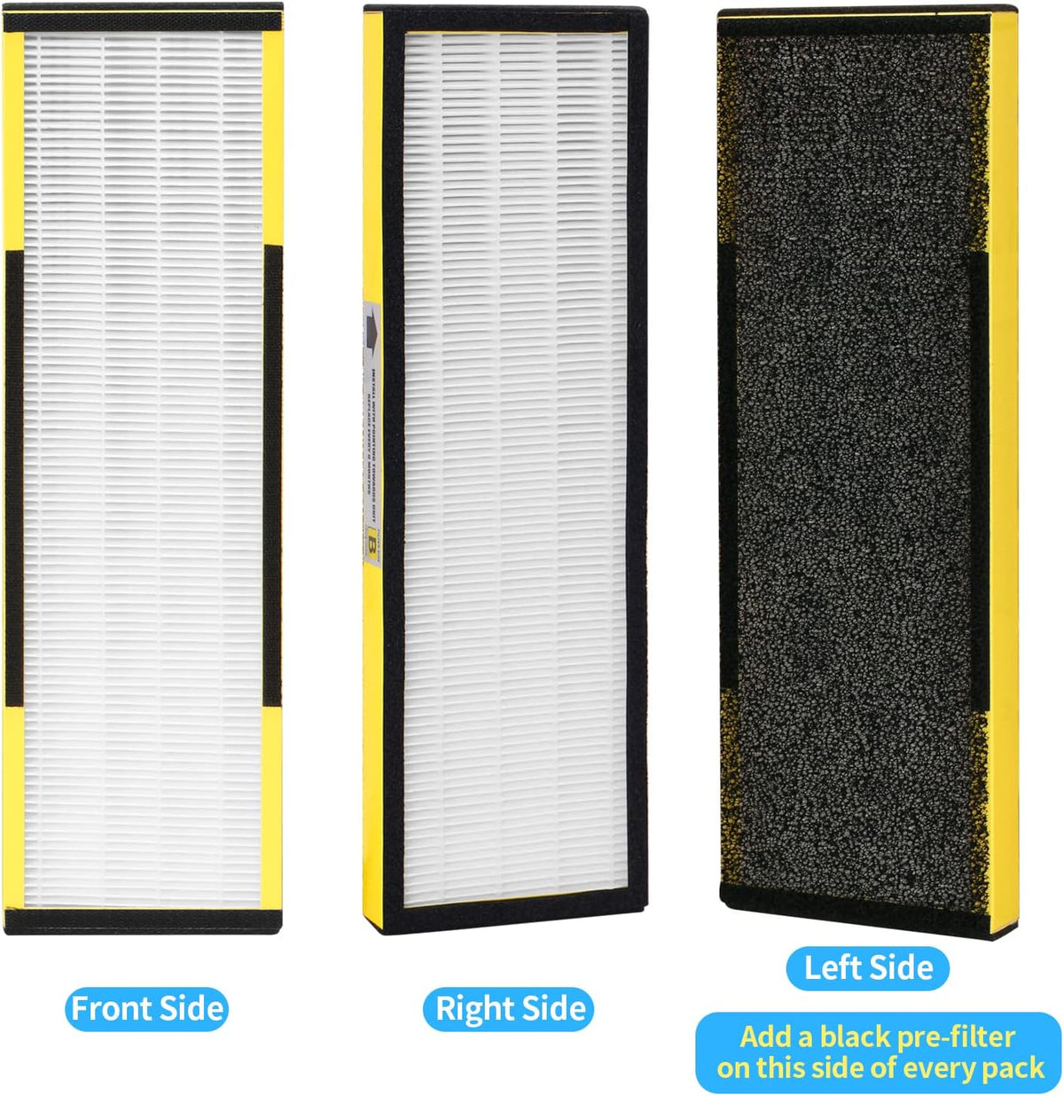 6 Packs FLT4825 H13 True HEPA Replacement Filter B Compatible with AC4300BPTCA, CDAP4500BCA