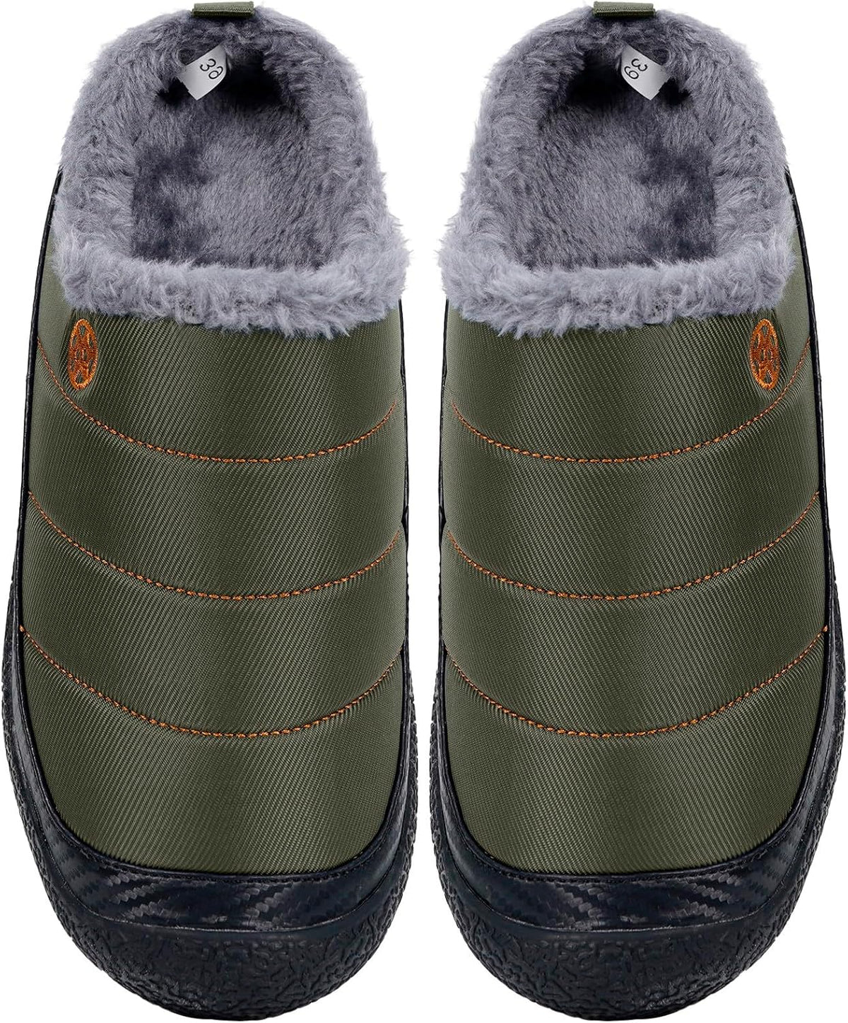 Womens Mens House Slippers Slip on Snow Winter Warm Fully Fur Lined Slippers Indoor Outdoor Shoes