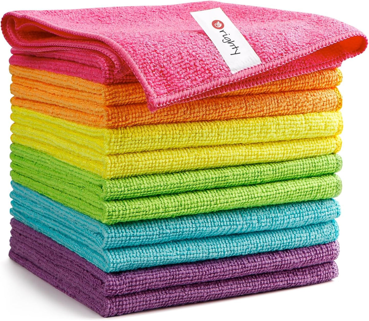 Orighty Microfiber Cleaning Cloth Pack of 12, Microfiber Towels for Cars, Highly Absorbent Car