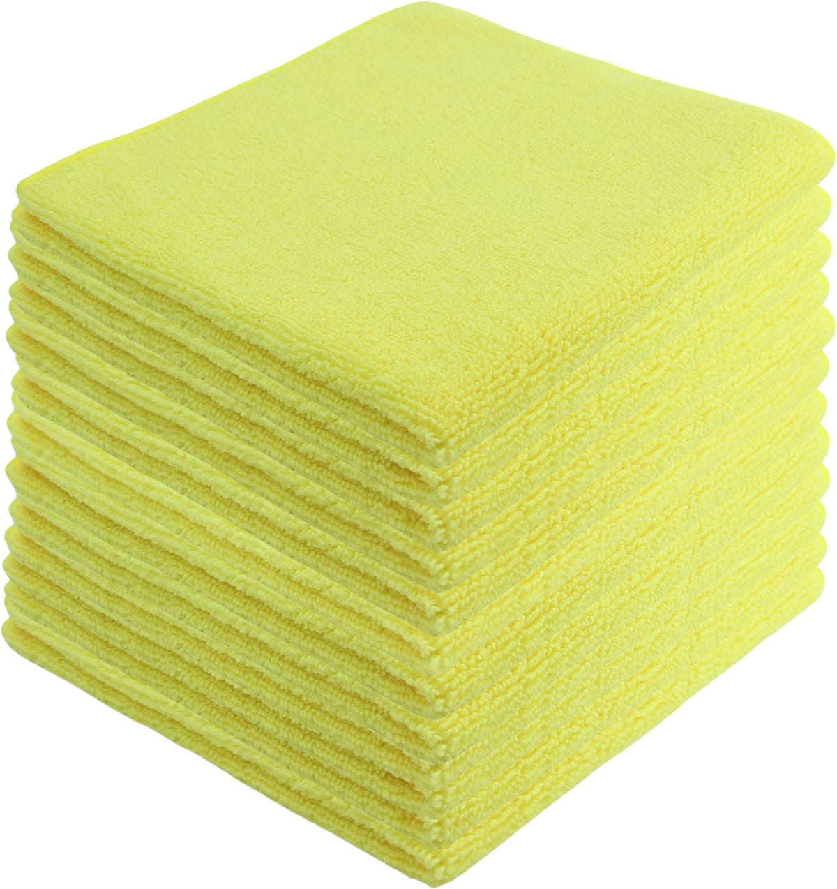 Microfiber Cleaning Cloths,12 Pack, 16"x16", All-Purpose, Softer, Highly Absorbent, Lint-Free
